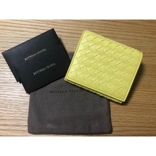 ボッテガヴェネタ(Bottega Veneta)のBOTTEGA VENETA　三つ折り財布 イントレチャート イエロー(財布)