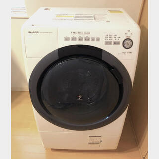 シャープ(SHARP)のプラズマクラスター ドラム式洗濯乾燥機 左開き ES-S7D-WL (洗濯機)