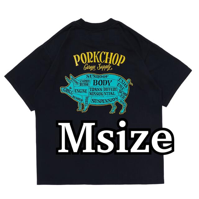 ポークチョップ　Tシャツ/PORKCHOP BLACK Mサイズ キムタク