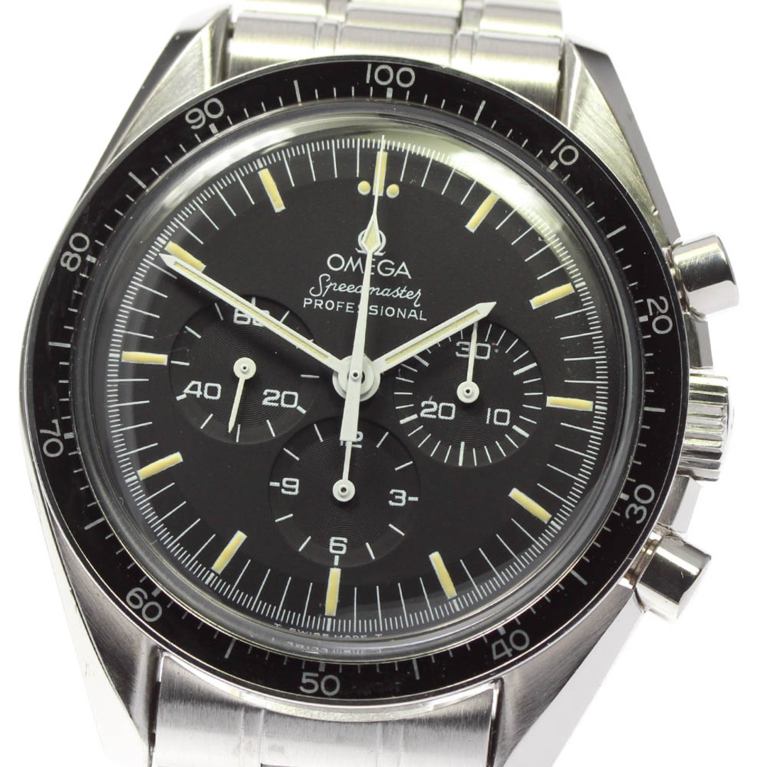 ☆良品【OMEGA】オメガ スピードマスター プロフェッショナル クロノグラフ Cal.861 デシマルカウンターベゼル 3590.50 手巻き メンズ【ev10】