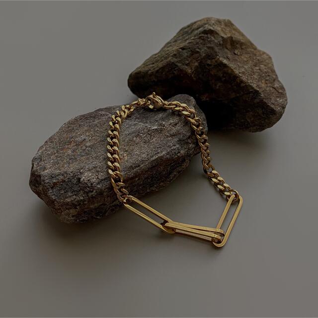 Ron Herman(ロンハーマン)のSquare mix chain bracelet No.874 レディースのアクセサリー(ブレスレット/バングル)の商品写真