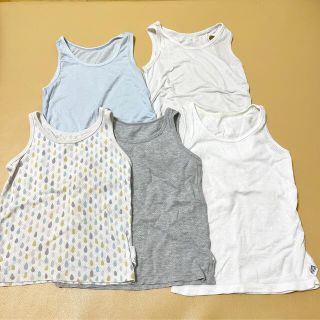 ユニクロ(UNIQLO)のユニクロ エアリズム コットンメッシュ タンクトップ 肌着　5枚  100cm(下着)