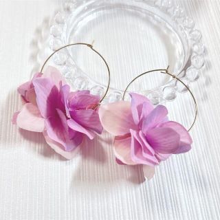 紫陽花 フープピアス(ピアス)