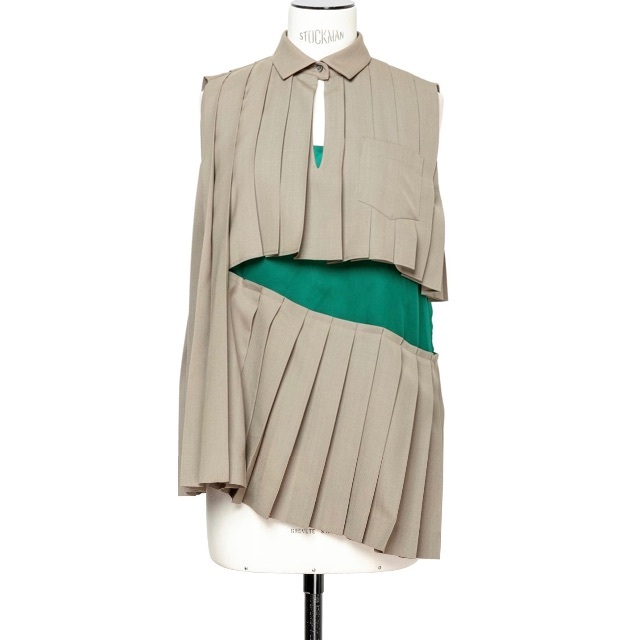 sacai - 【未使用】sacai Suiting x Chiffon Top