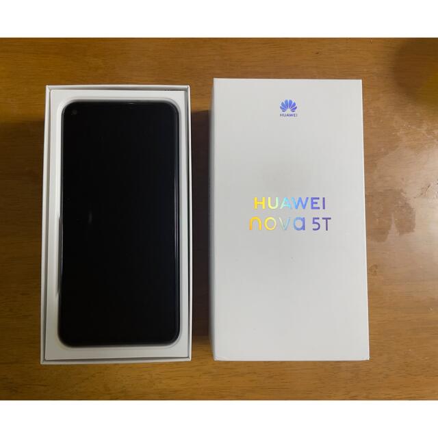 HUAWEI nova 5T SIMフリー Black 【美品】 - スマートフォン本体