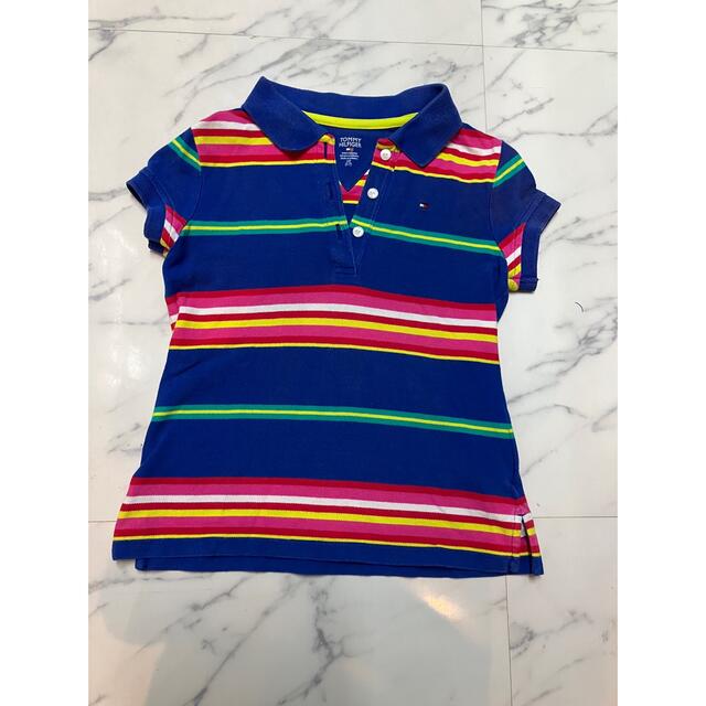 TOMMY HILFIGER(トミーヒルフィガー)のポロシャツ トミーヒルフィガー　キッズ　ポロシャツ　6歳7歳　120センチ キッズ/ベビー/マタニティのキッズ服女の子用(90cm~)(Tシャツ/カットソー)の商品写真