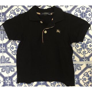 バーバリー(BURBERRY)のBURBERRY LONDON バーバリー 黒色 半袖 ポロシャツ 80(シャツ/カットソー)