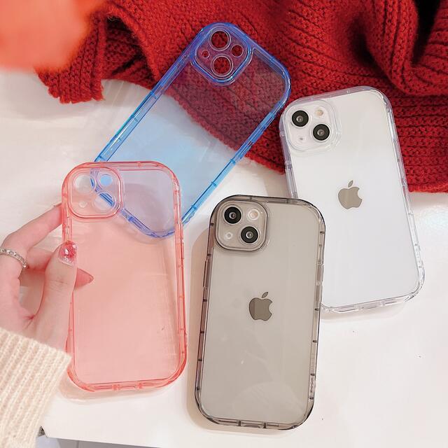 クリア　ピンク　ブラック　ブルー　シンプル　可愛い　　iPhone11ケース スマホ/家電/カメラのスマホアクセサリー(iPhoneケース)の商品写真