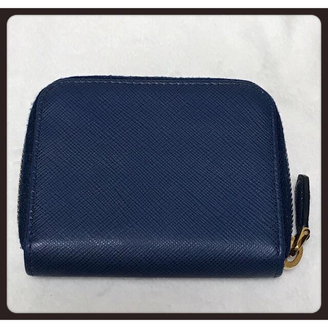 なるべく PRADA コインケース ラウンドファスナー ブルーの通販 by ...