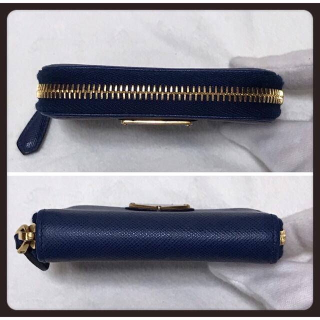 なるべく PRADA コインケース ラウンドファスナー ブルーの通販 by ...