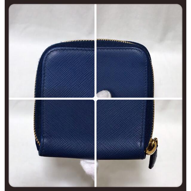 なるべく PRADA コインケース ラウンドファスナー ブルーの通販 by ...