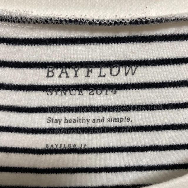 BAYFLOW(ベイフロー)の[BAY FLOW] 　綿厚手　長袖シャツ　ボーダー柄 レディースのトップス(Tシャツ(長袖/七分))の商品写真