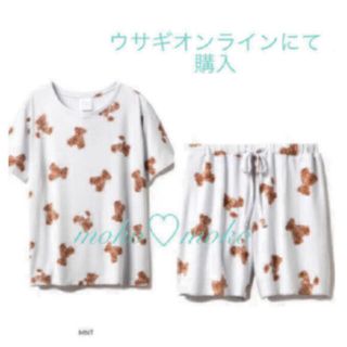 ジェラートピケ(gelato pique)の1セット限定♡ジェラートピケ♡ ベアモチーフ抗菌防臭Tシャツ&ショートパンツ(ルームウェア)