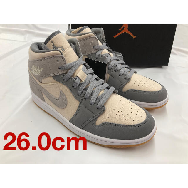 【のサイズ】 完売商品 jordan1mid ココナッツミルク ナイキ