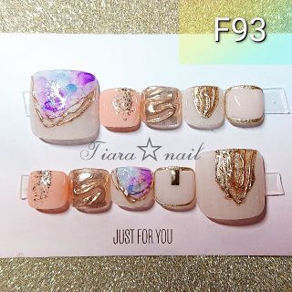 F93☆ フットネイル ニュアンス×大人パープル♪ ネイルチップ ネイル