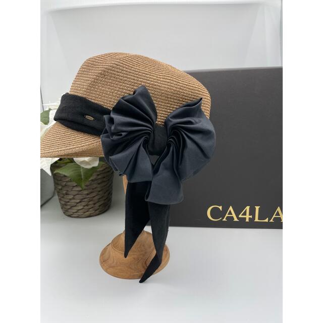2～3回使用】CA4LA カシラ 風の方向 リボン キャスケット - 麦わら帽子