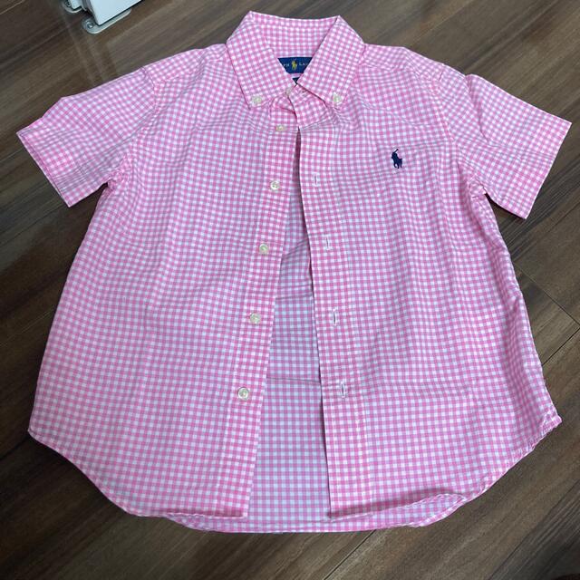 POLO RALPH LAUREN(ポロラルフローレン)のラルフローレンピンクチェックシャツ男女兼用 キッズ/ベビー/マタニティのキッズ服女の子用(90cm~)(ブラウス)の商品写真