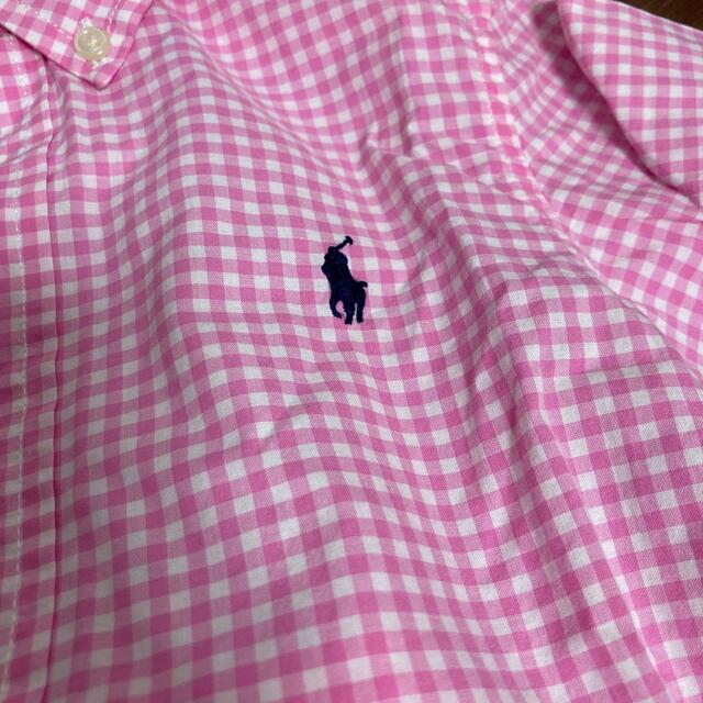 POLO RALPH LAUREN(ポロラルフローレン)のラルフローレンピンクチェックシャツ男女兼用 キッズ/ベビー/マタニティのキッズ服女の子用(90cm~)(ブラウス)の商品写真