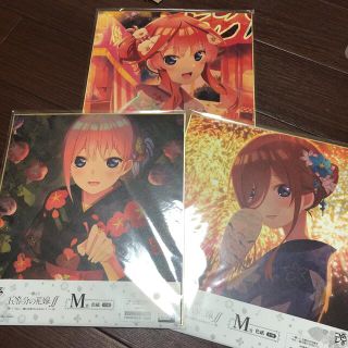 五等分の花嫁 中野一花 三玖 五月 一番くじオンライン 色紙 お祭り(キャラクターグッズ)