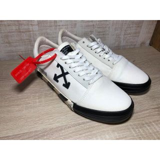 オフホワイト(OFF-WHITE)の【Off-White】 ローバルカナイズ キャンバス×レザー スニーカー(スニーカー)