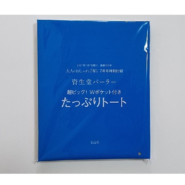 SHISEIDO (資生堂)(シセイドウ)の大人のおしゃれ手帖 付録 7月 資生堂パーラー 3ポケット付きビッグトート レディースのバッグ(トートバッグ)の商品写真