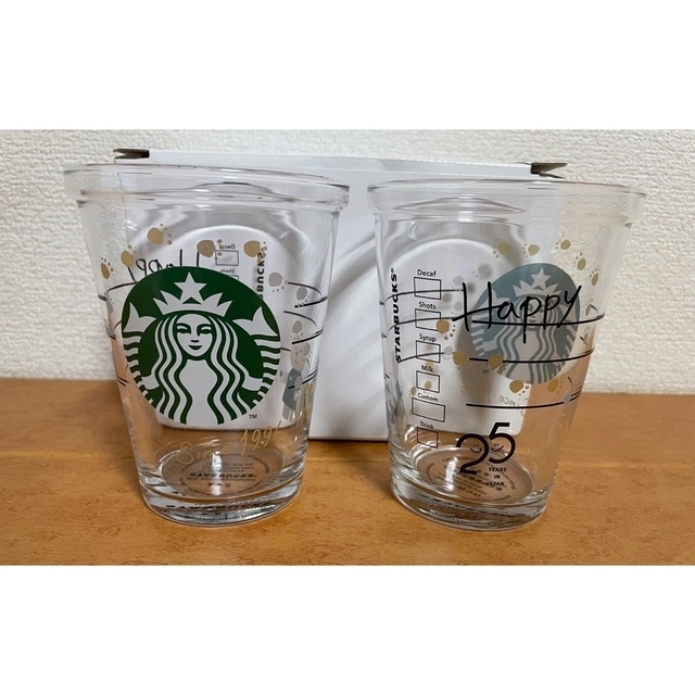 未使用　Starbucks　 スタバ　 ガラスカップ コールドグラスカップペア