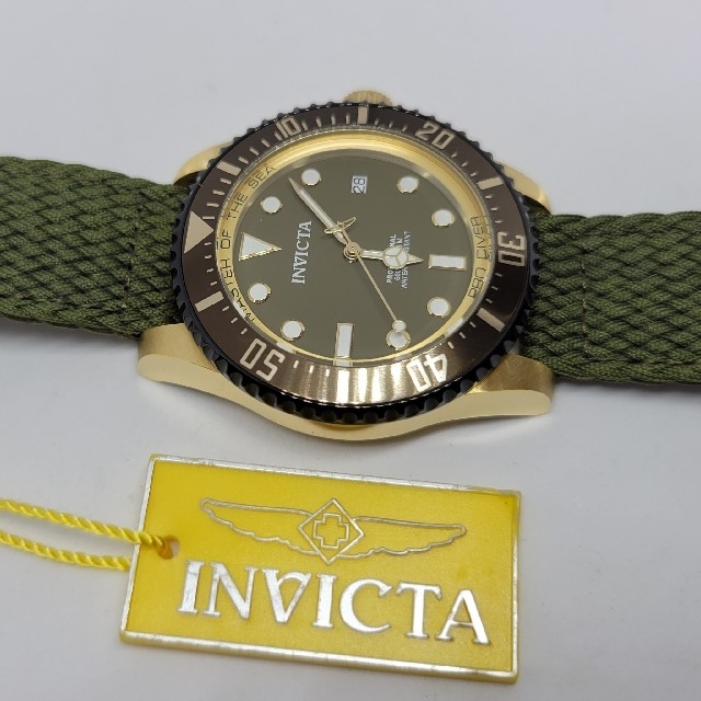 【☆特価品☆】Invicta インビクタ 38240 44mm プロダイバー “マスター オブ ザ シー” グリーンポリエステルストラップ