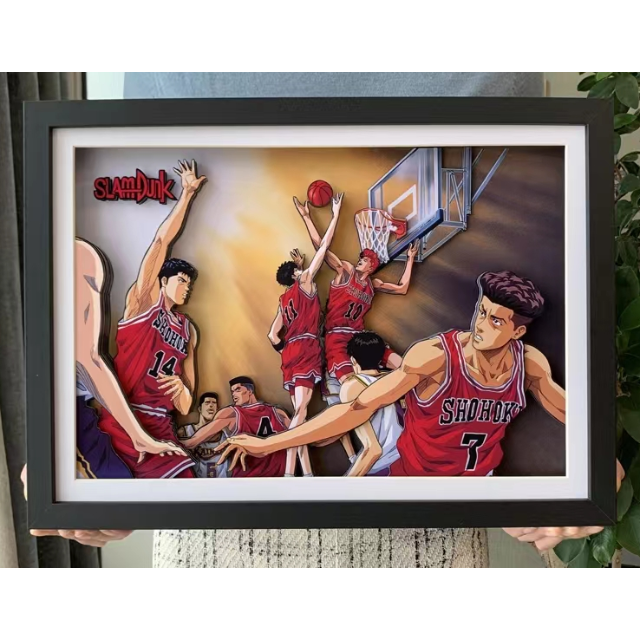 SLAM DUNK スラムダンク 桜木花道 流川楓 オリジナル手作り立体画 3D
