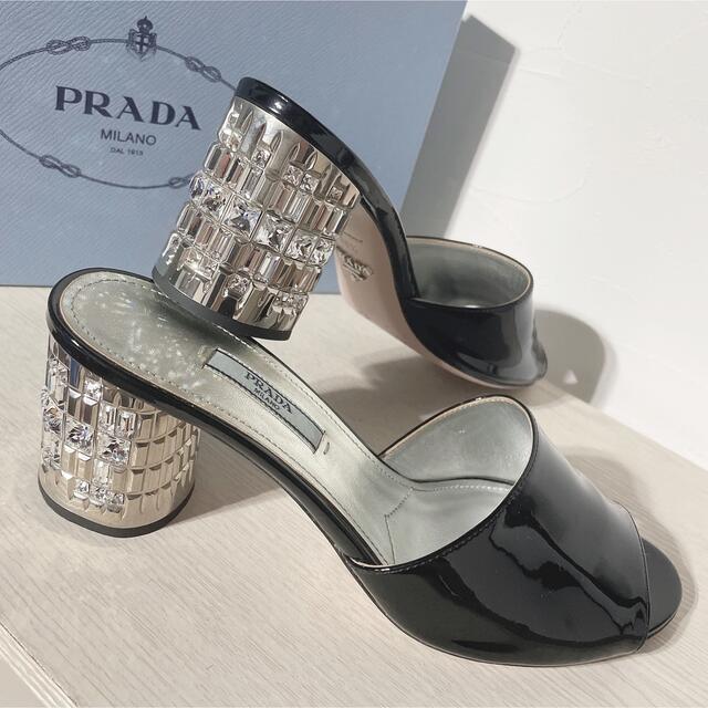 PRADA(プラダ)のPRADA デザインヒール ミュール レディースの靴/シューズ(ミュール)の商品写真