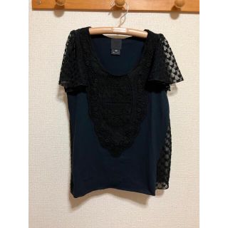 アナスイ(ANNA SUI)のANNA SUI アナスイTシャツ　ブラウス　カットソー　レース　バタフライ(Tシャツ(半袖/袖なし))