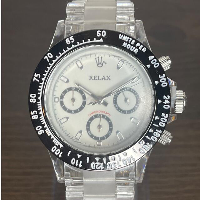 reluxe(リラックス)の■ リラックス クロノグラフ ホワイト文字盤  世田谷ベース ■ 新品 メンズの時計(腕時計(アナログ))の商品写真