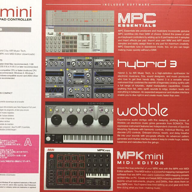 AKAI MPK mini 【ジャンク品】 楽器のDTM/DAW(MIDIコントローラー)の商品写真