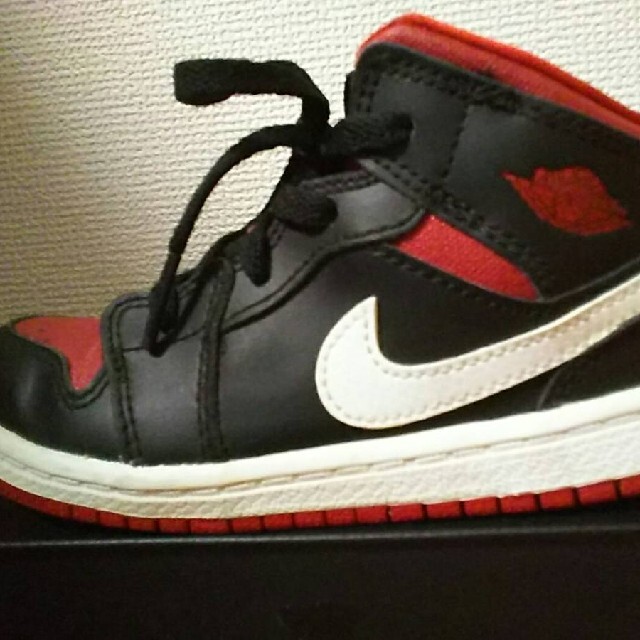 NIKE ナイキ  ジョーダン1 MID ベビー　キッズ　15cm 黒赤