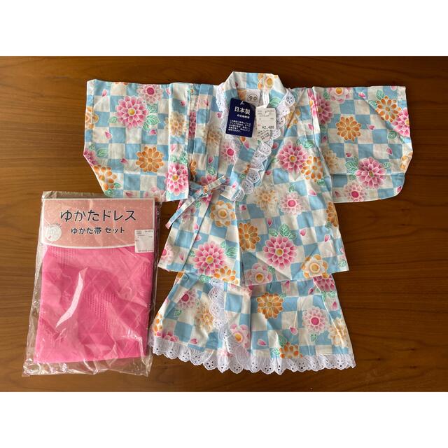 しまむら(シマムラ)の浴衣　90 女の子　新品 キッズ/ベビー/マタニティのキッズ服女の子用(90cm~)(甚平/浴衣)の商品写真