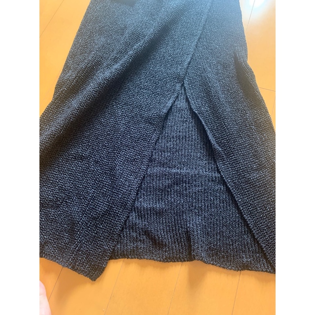SeaRoomlynn(シールームリン)のpaper Knit 2way トップス　ブラック　セットアップ レディースのトップス(カットソー(半袖/袖なし))の商品写真