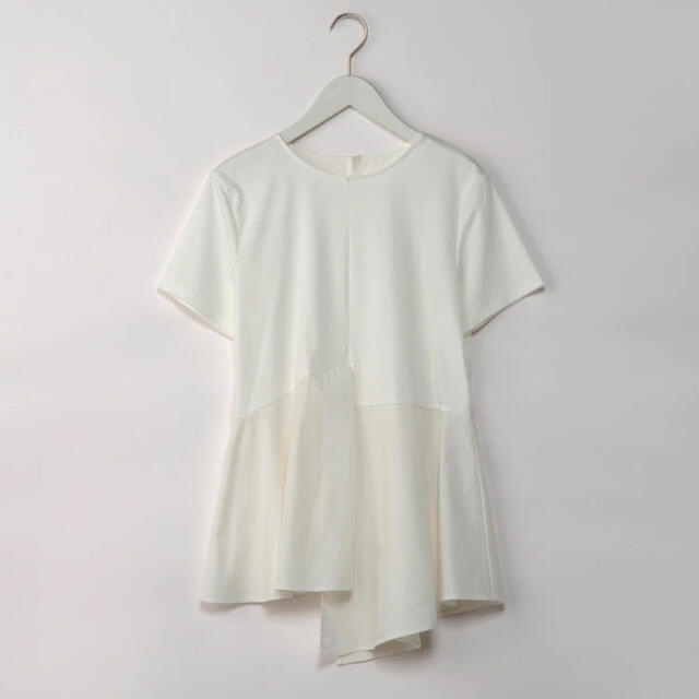 PLST(プラステ)のmarie様専用　PLST＊コットンペプラムドッキングTシャツ＊white レディースのトップス(Tシャツ(半袖/袖なし))の商品写真