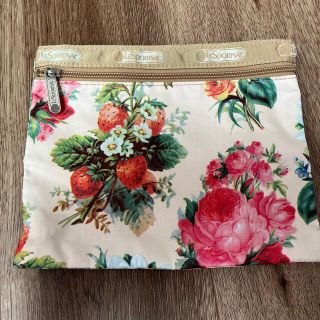 レスポートサック(LeSportsac)のレスポミニポーチ　いちご花柄(ポーチ)