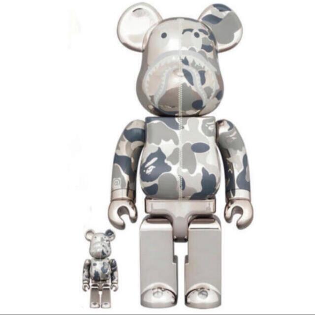 BE@RBRICK BAPE(R) CAMO SHARK 100％ & 400％