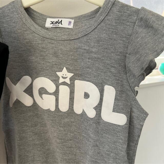 X-girl Stages(エックスガールステージス)のエックスガール　トップス2枚セット キッズ/ベビー/マタニティのキッズ服女の子用(90cm~)(Tシャツ/カットソー)の商品写真