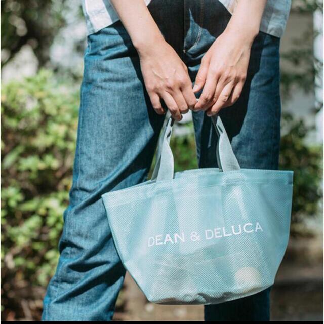 【DEAN & DELUCA】メッシュトートバッグ　ミントブルー　S