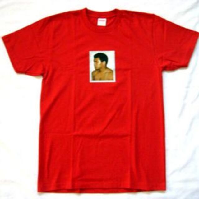 (M)Supreme Ali/Warhol TeeフォトプリントTシャツ赤