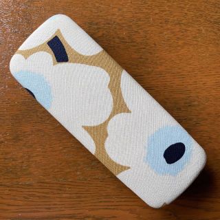 マリメッコ(marimekko)のハンドメイド　マリメッコ　ミニウニッコ　ベージュ×ホワイト×ブルー　メガネケース(その他)