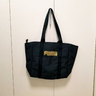 プーマ(PUMA)のうめ様専用◆新品 PUMA ロゴロゴテープ 黒×金ロゴ トートバッグ プーマ(トートバッグ)