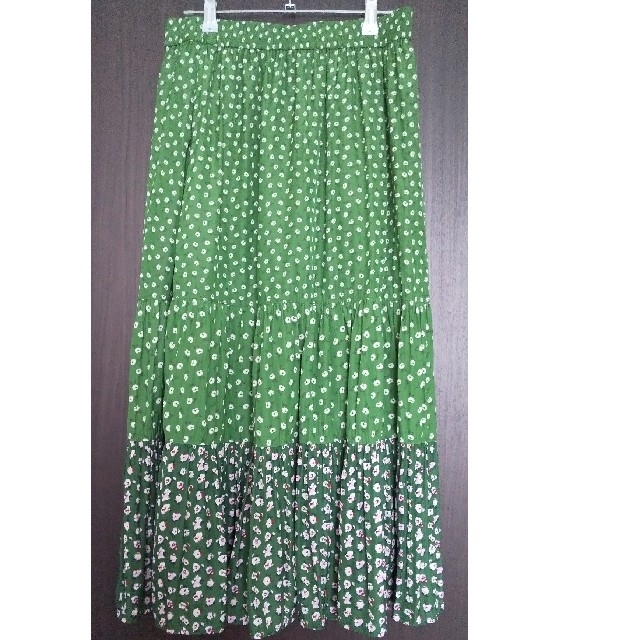 UNIQLO(ユニクロ)のUNIQLO×PAUL&JOE 花柄ロングスカート 緑 グリーン レディースのスカート(ロングスカート)の商品写真