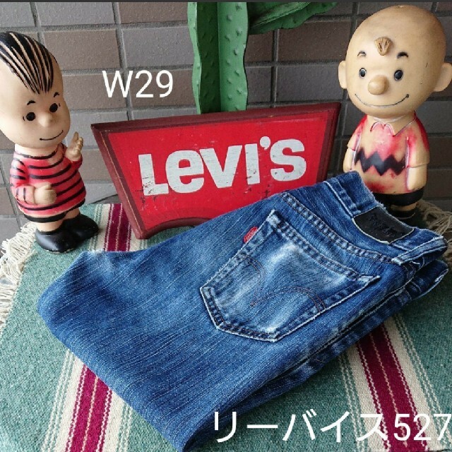 levis リーバイス 527 W29 ブーツカット ひげ落ちダメージ フレア | フリマアプリ ラクマ
