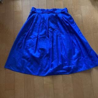 クードシャンス(COUP DE CHANCE)のCOUP DE CHANCEのロイヤルブルーのフレアスカート(ひざ丈スカート)