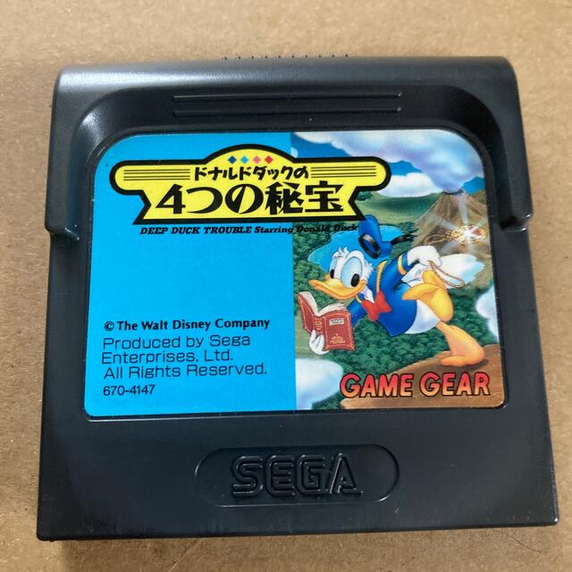 SEGA(セガ)のゲームギア　ドナルドダックの4つの秘宝　ソフトのみ エンタメ/ホビーのゲームソフト/ゲーム機本体(携帯用ゲームソフト)の商品写真