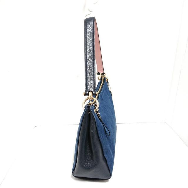 COACH コーチ 2WAYバッグ デニム×レザー チャーム F66964-