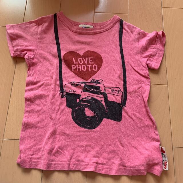 LOVE REVOLUTION(ラブレボリューション)のラブレボ　Tシャツ　半袖　トップス　120 キッズ　女の子　子供服 キッズ/ベビー/マタニティのキッズ服女の子用(90cm~)(Tシャツ/カットソー)の商品写真