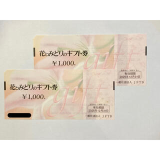花と緑のギフト券 2000円分(ショッピング)